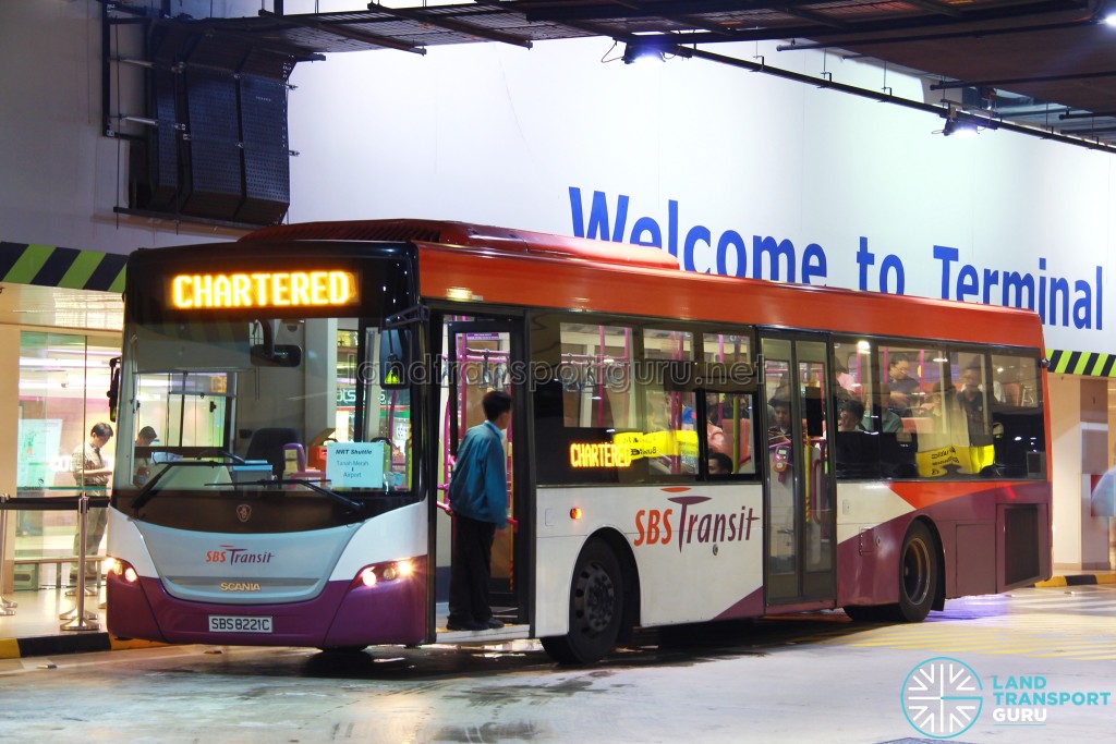 SBS Transit Scania K230UB (SBS8221C) - East West Line MRT Shuttle (Tanah Merah - Changi Airport)