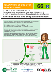 Relocation of Bus Stops along Bukit Batok Road (TTS Service 66) [With error]
