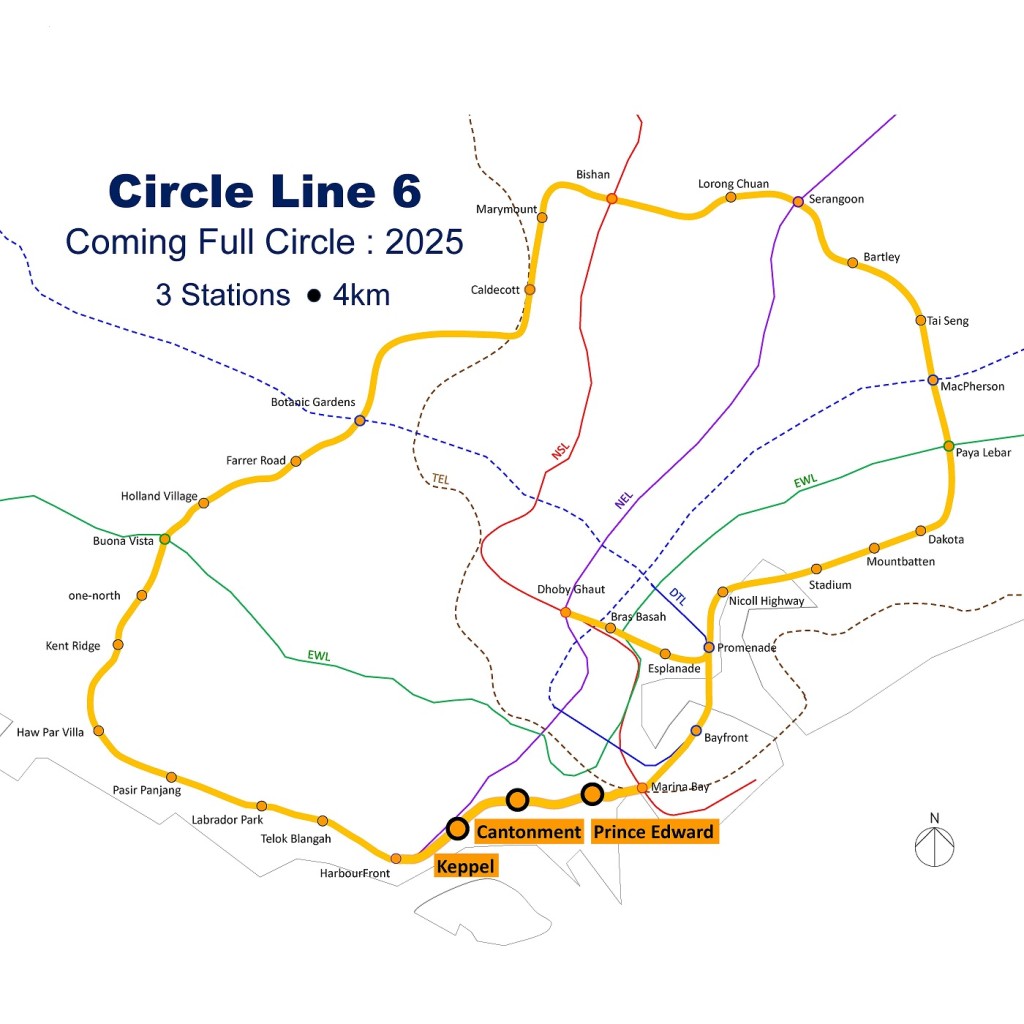 Circle Line 6 - Indicative alignment map