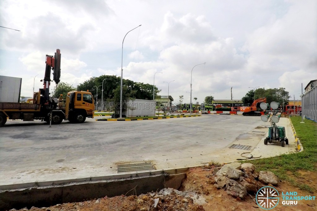 Hougang Bus Depot Expansion - Bus movement area, with Bus Assembly in the background