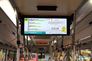 LTA's trial PIDS (LCD screen) supplements the existing LED dot-matrix panel that only displays the bus stop name