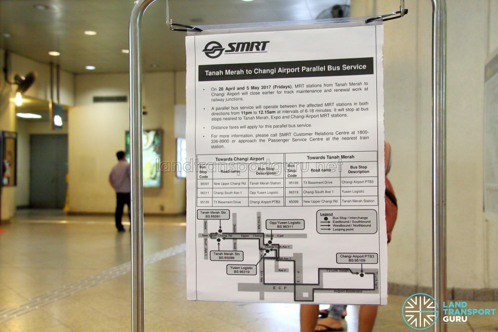 Tanah Merah – Changi Airport Parallel Bus Service: Poster