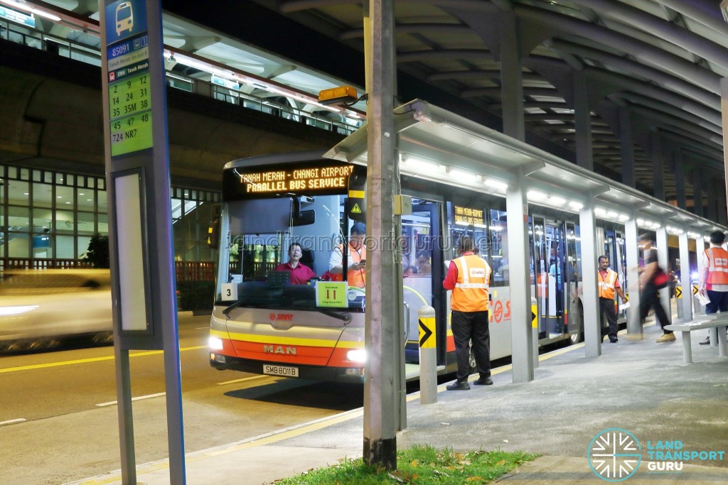 Tanah Merah – Changi Airport Parallel Bus Service: Tanah Merah Boarding Stop