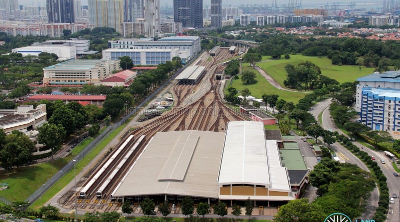 Ulu Pandan MRT Depot - Overhead view