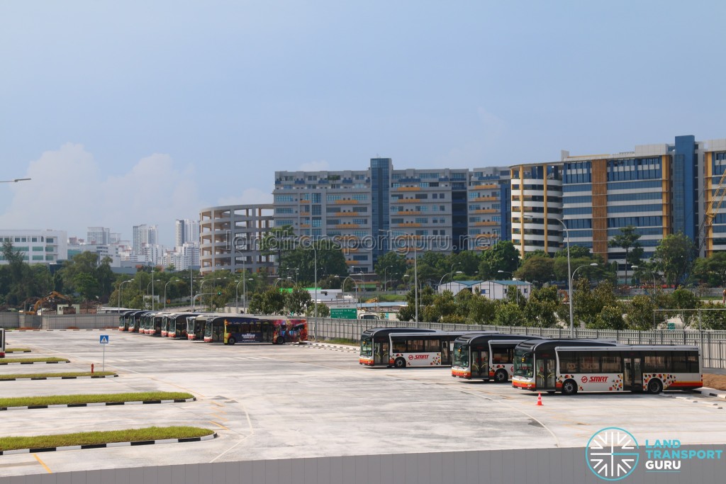 Ulu Pandan Bus Depot - Bus Park, occupied by SMRT Buses