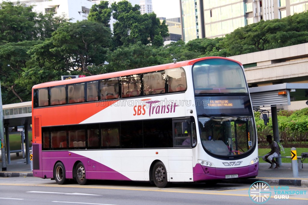 SBST Volvo B9TL Wright (SBS3207C) - DTL Shuttle Service towards Bukit Panjang