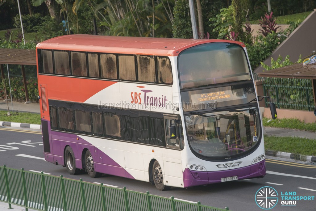 SBST Volvo B9TL Wright (SBS3287X) - DTL Shuttle Service towards Bukit Panjang