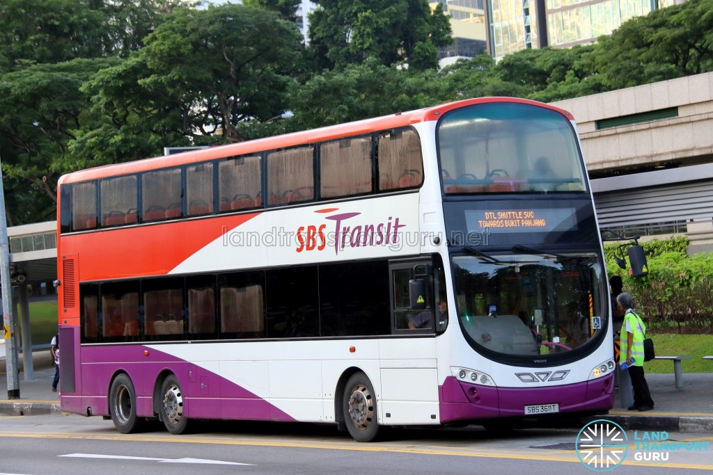 SBST Volvo B9TL Wright (SBS3611T) - DTL Shuttle Service towards Bukit Panjang