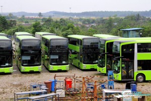 Gemilang Coachworks - Assembled MAN A95 Facelift buses in storage