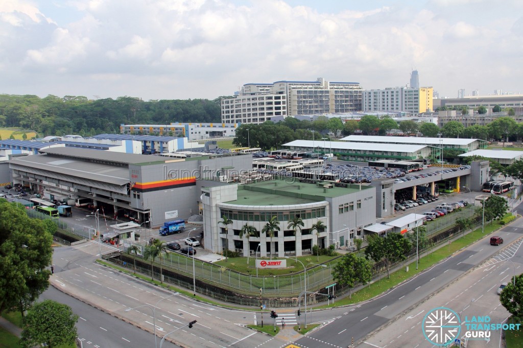 Woodlands Bus Depot - Aerial view