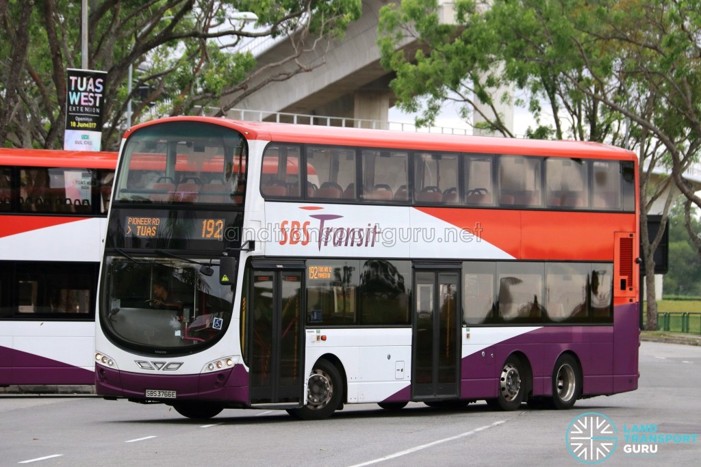 SBS Transit Volvo B9TL Wright (SBS3766E) - Service 192