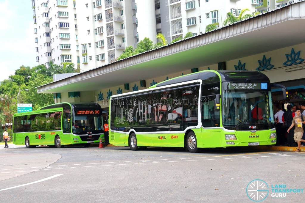 SMRT Buses - MAN Lion's City SD 3-Door (SG4002G) at Choa Chu Kang Bus Interchange (Alighting berth)