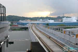 Gul Circle MRT Station - Platform D viaduct end