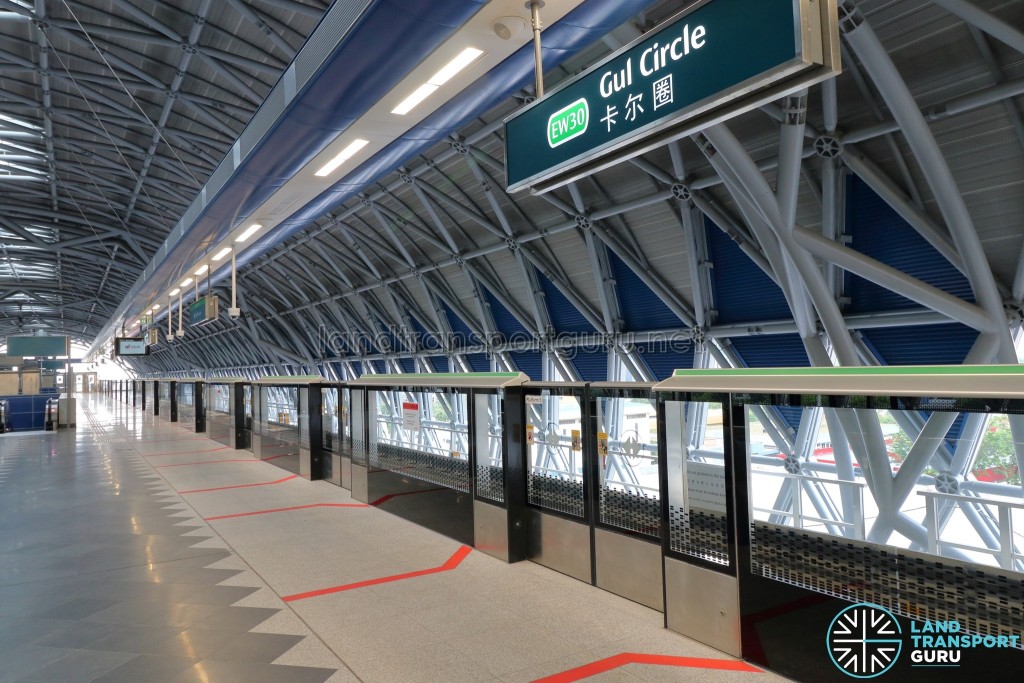 Gul Circle MRT Station - Platform B (Upper Platform, trains to Tuas Link)