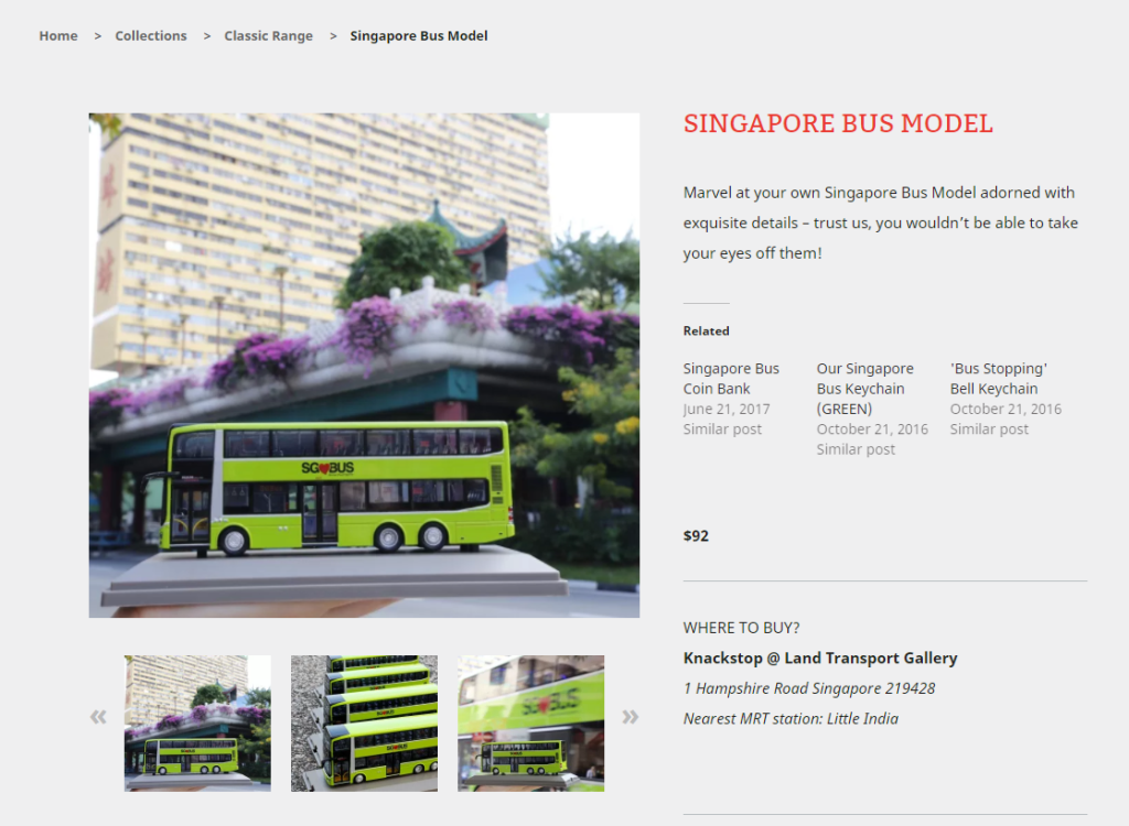 The Singapore Bus Model featured on Knackstop's website