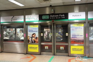 Trial Signage at Outram Park East-West Line Platform A (Jun 2017)