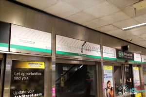 Trial Signage at Outram Park East-West Line Platform A (Jun 2017)