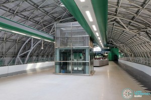 Tuas Link MRT Station - Concourse level paid area and lift access