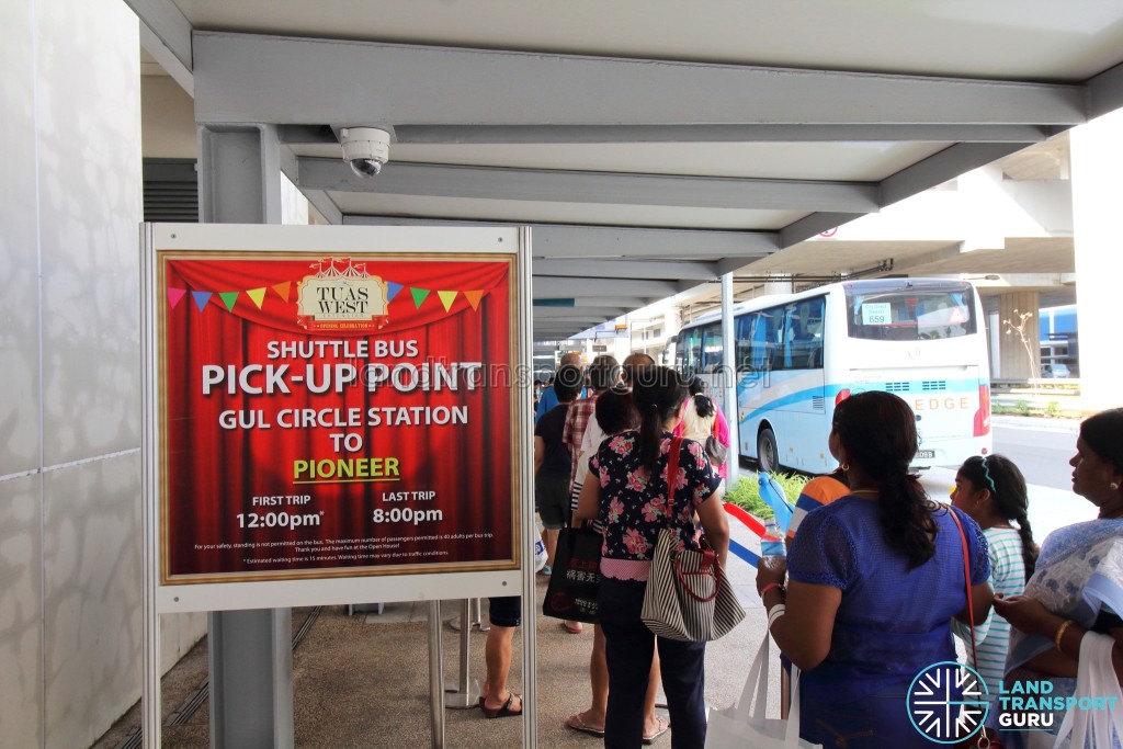 Tuas West Extension Open House - Shuttle Boarding Point at Gul Circle