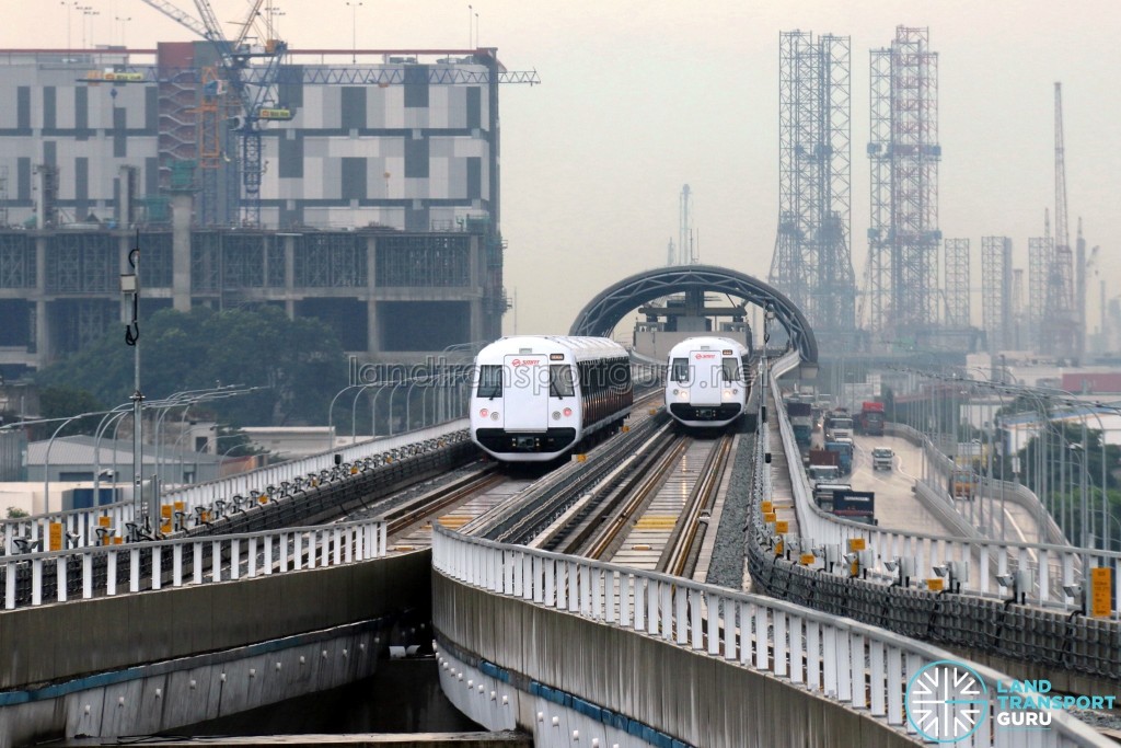 C151B trains on the Tuas West Extension