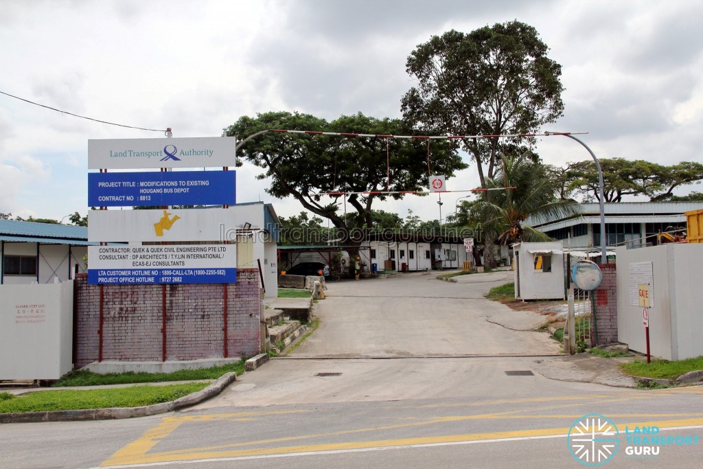 Hougang Bus Depot Expansion: Construction entrance