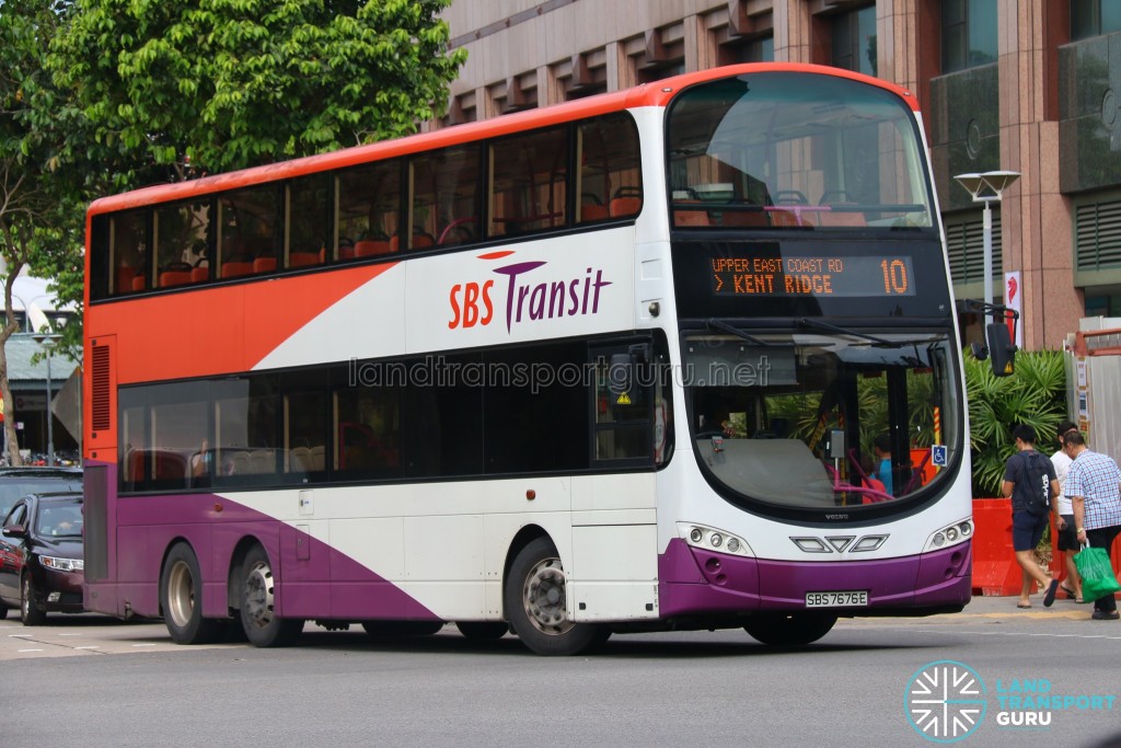 SBS Transit Volvo B9TL Wright (SBS7676E) - Service 10