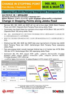 Bukit Panjang ITH Opening - Service 960, 963, 963E, 963R Poster