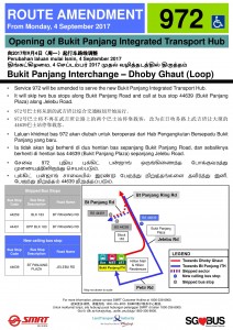 Bukit Panjang ITH Opening - Service 972 Poster