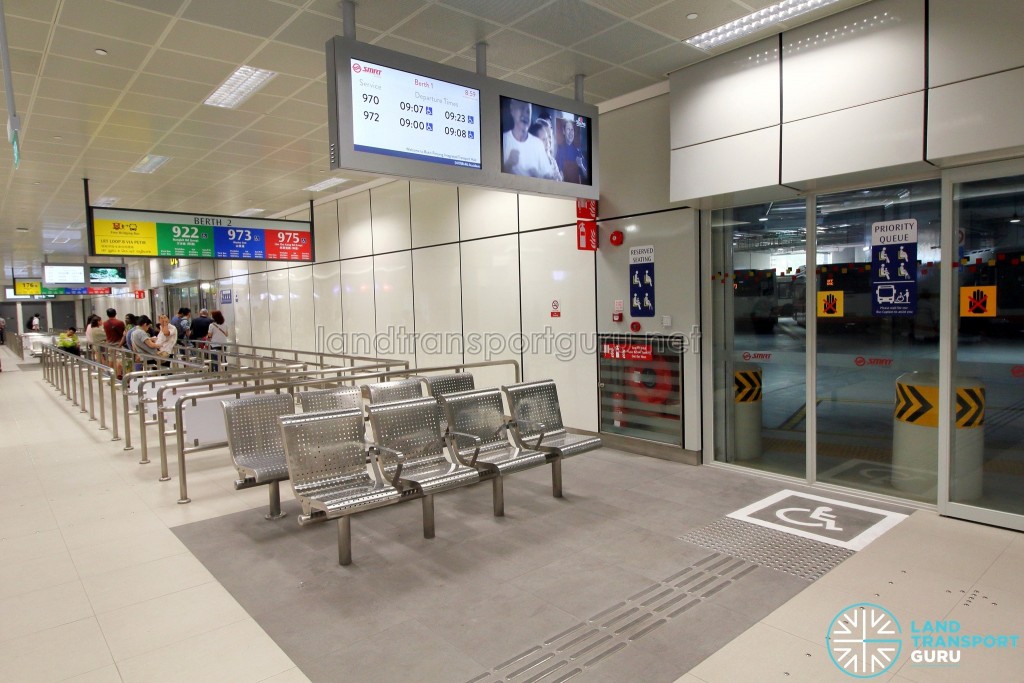 Bukit Panjang Bus Interchange - Reserved seats and Wheelchair waiting area