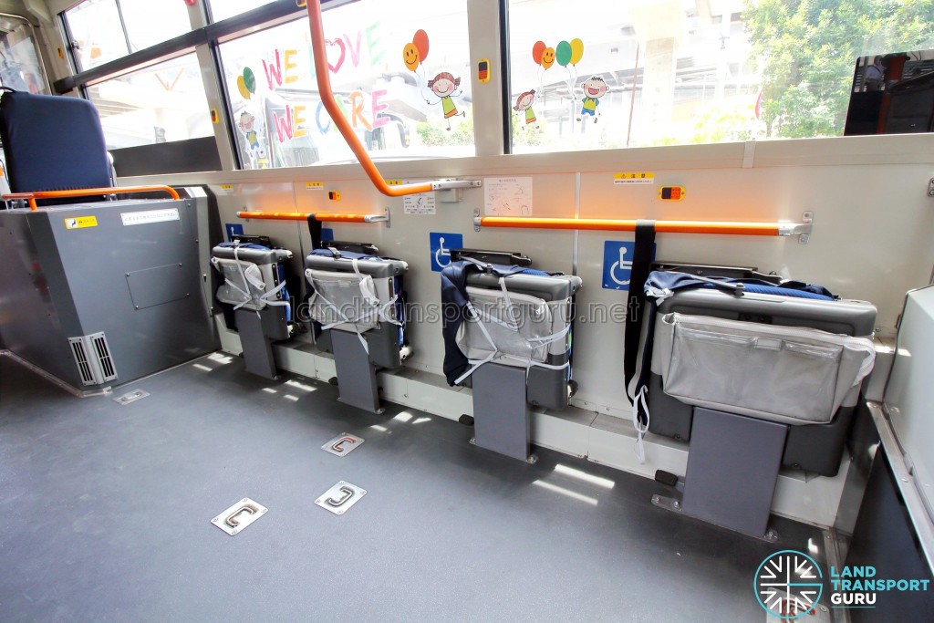 Hino Blue Ribbon City Hybrid - Foldable seats (stowed)