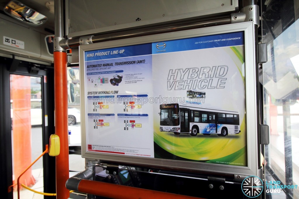 Hino Blue Ribbon City Hybrid - Bus information sheet
