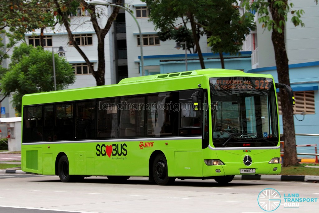SMRT Mercedes-Benz OC500LE (SMB110B) - Service 922, in Lush Green livery