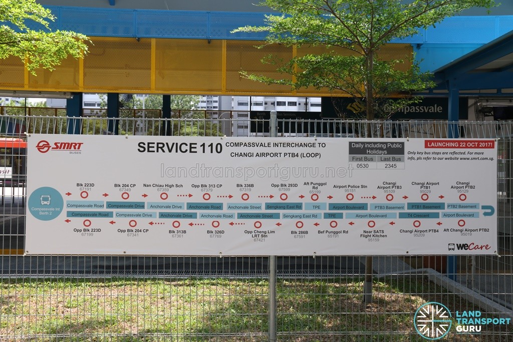 SMRT Bus Service 110 - Banner