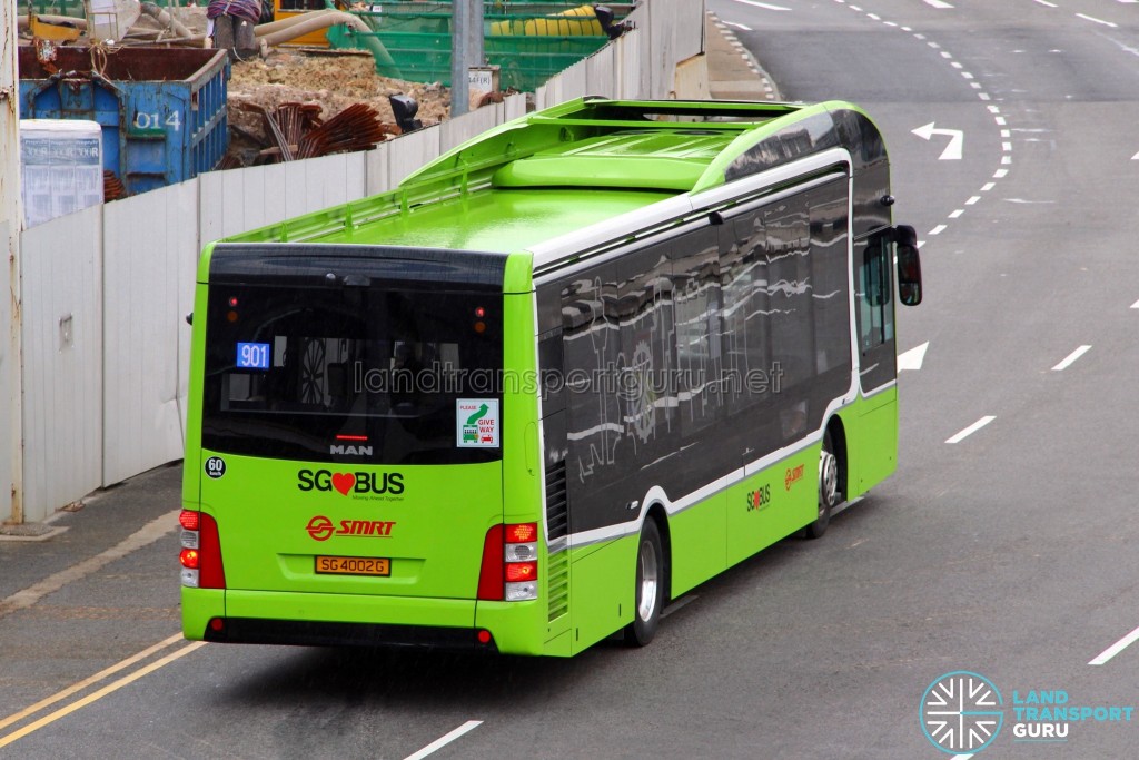 SMRT Buses - MAN Lion's City SD 3-Door (SG4002G) - Service 901 - Rear
