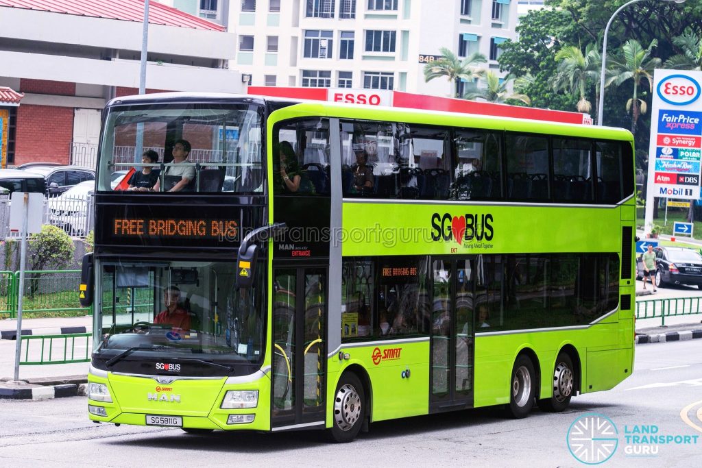 SMRT MAN A95 Facelift (SG5811G) - NSL Free Bridging Bus