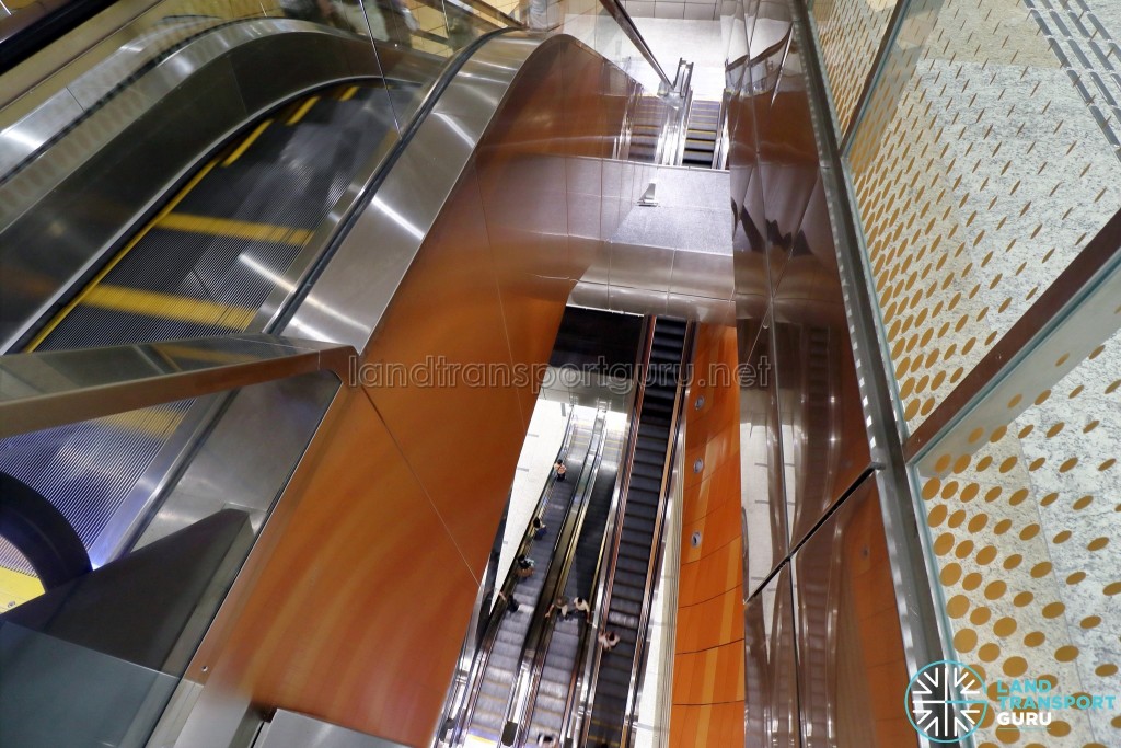 Bencoolen MRT Station - Looking down from B2