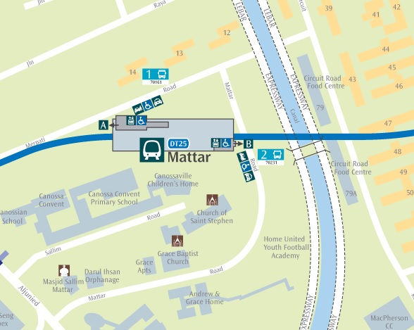 Map of Mattar MRT Station