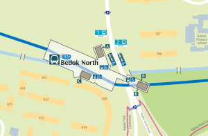 Map of Bedok North MRT Station