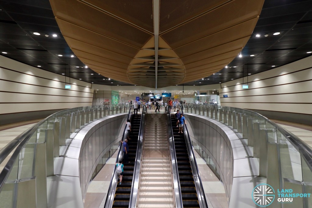 Geylang Bahru MRT Station - Escalators to Platform (B2)