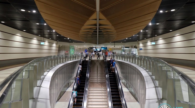 Geylang Bahru MRT Station - Escalators to Platform (B2)