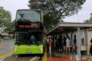 SMRT MAN A95 deployed on the Free Bridging Bus service