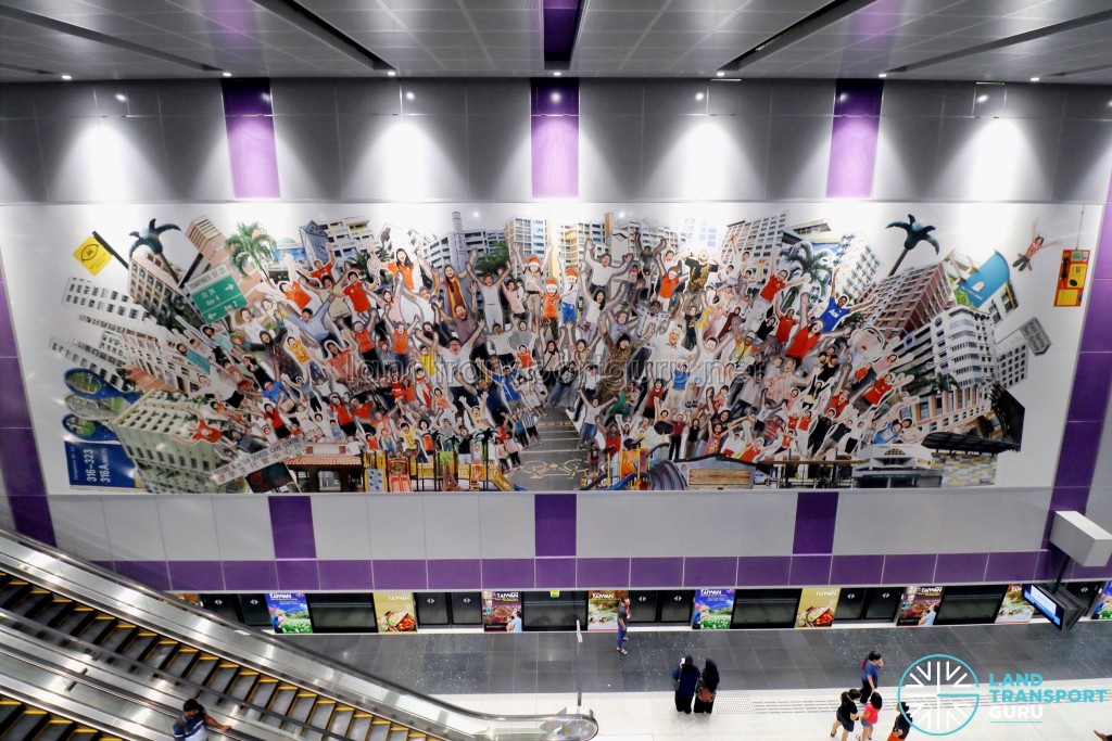 Tampines East MRT Station - Art In Transit (Welcome to Jingapore!)