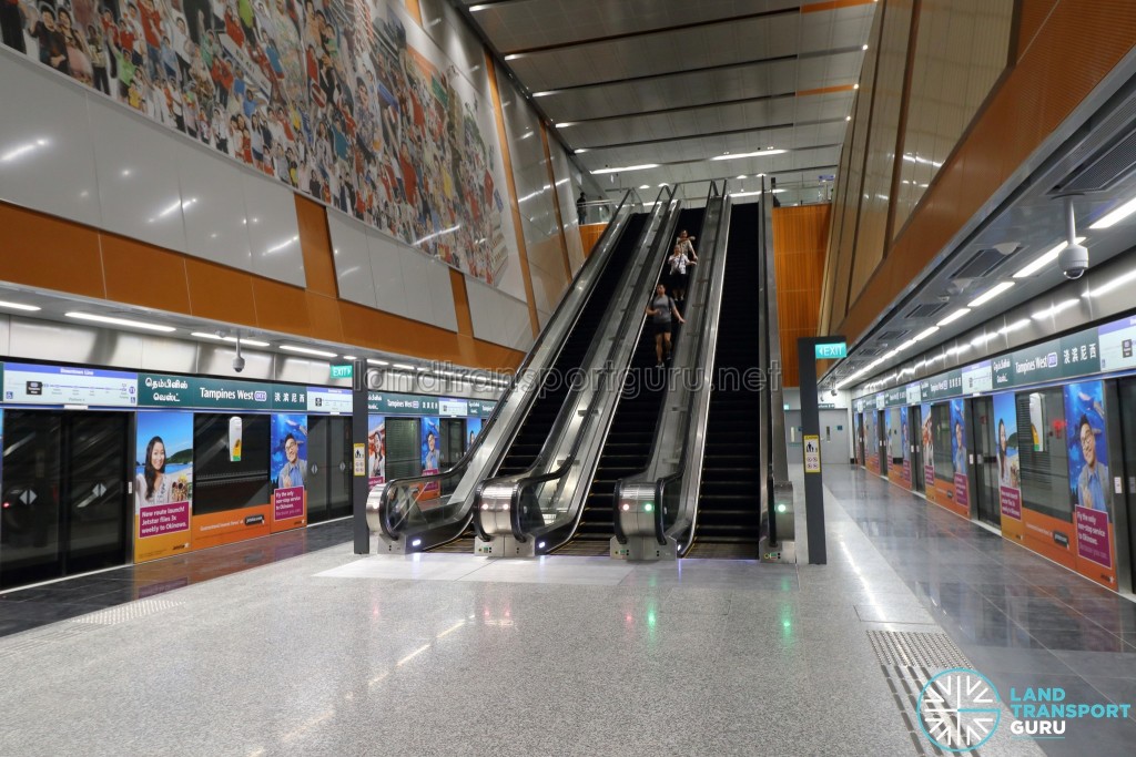 Tampines West MRT Station - Platform level (B3)