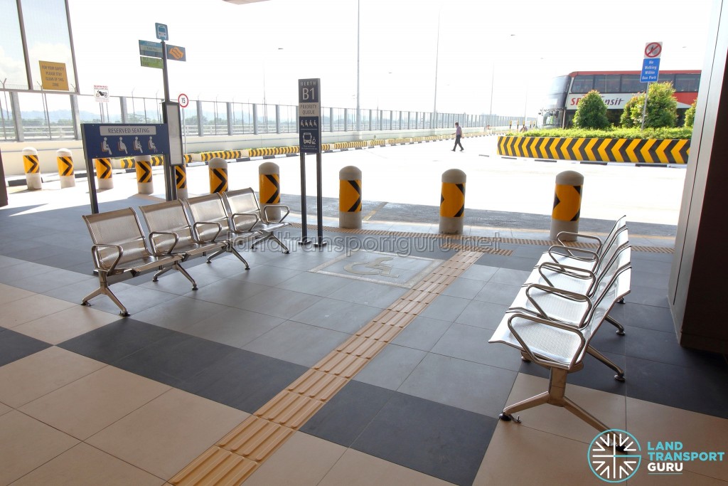 Tuas Bus Terminal - Priority seats at boarding berth