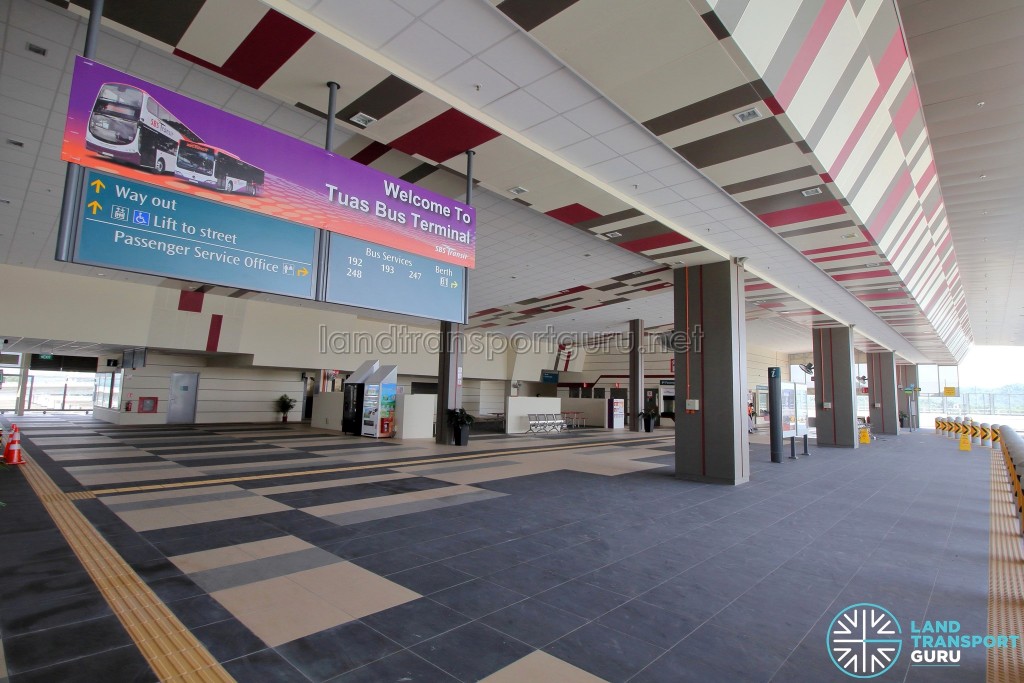 Tuas Bus Terminal - Main concourse (from Alighting berth)