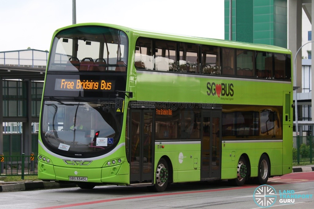 Tower Transit Volvo B9TL Wright (SBS3345L) - Tuas West Extension Bridging Bus