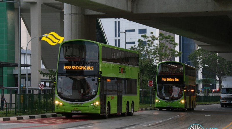 Tuas West Extension Bridging Buses at Tuas Link