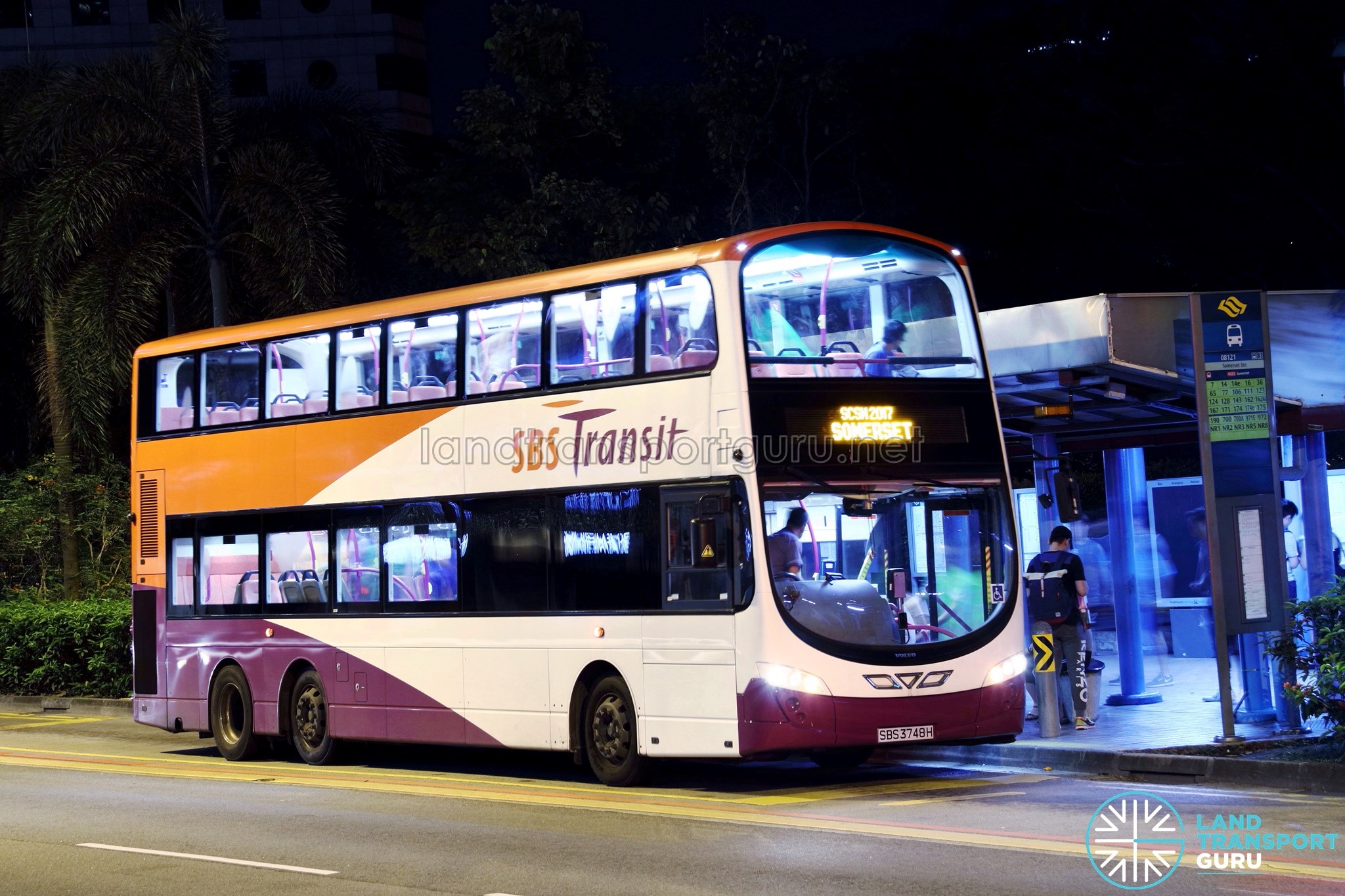 SBS Transit Volvo B9TL Wright (SBS3748H) - SCSM 2017 (Somerset Route)