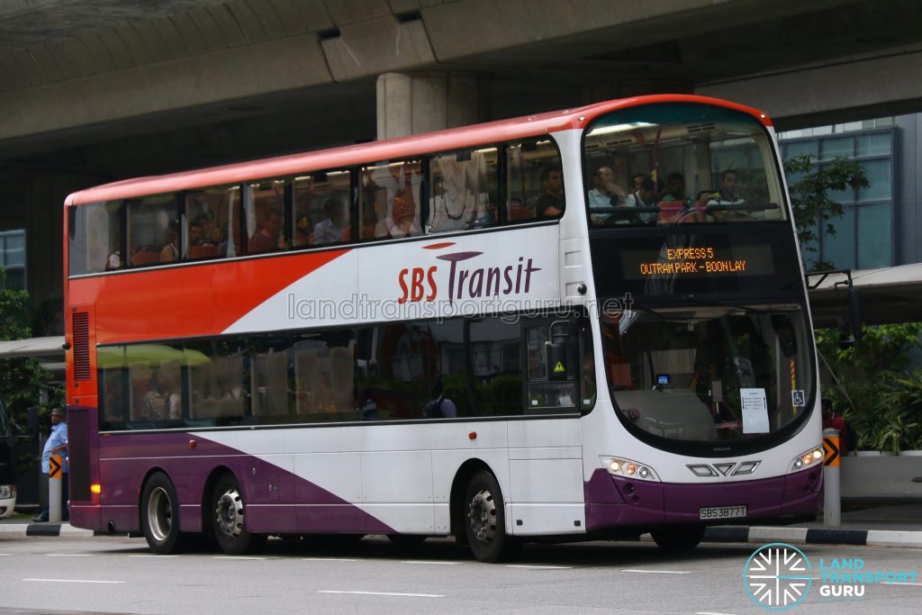 SBS Transit Volvo B9TL Wright (SBS3877T) - Express 5: Outram Park - Boon Lay