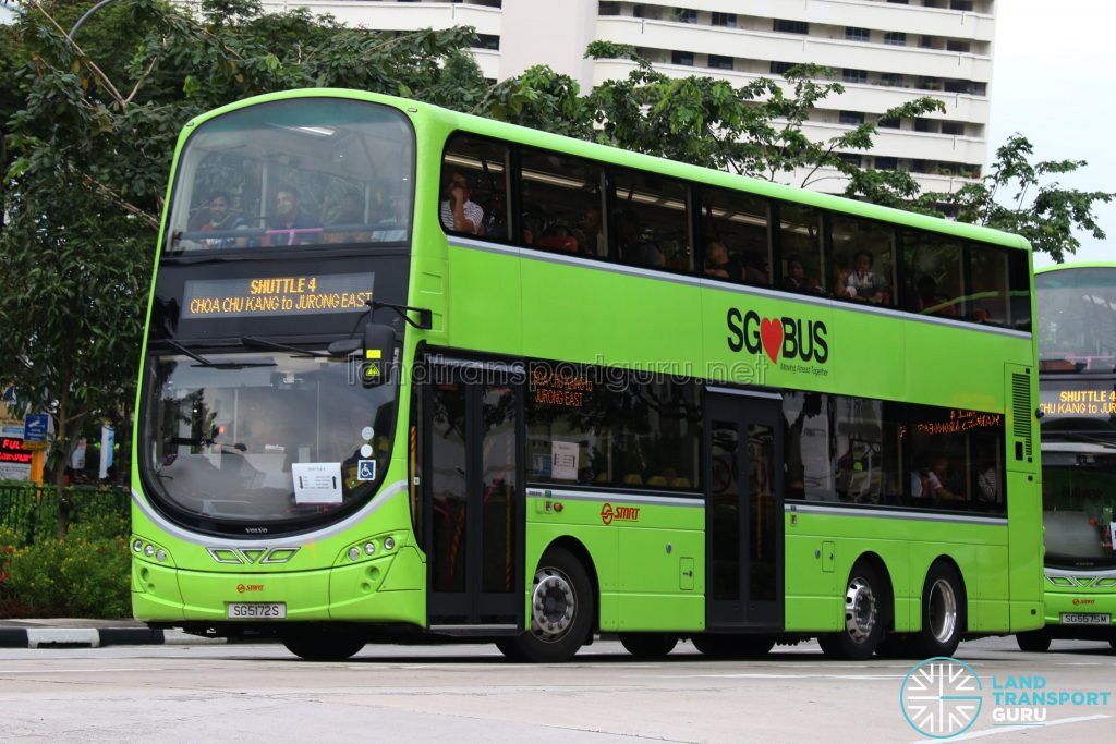 SMRT Volvo B9TL Wright (SG5172S) - Shuttle 4: Choa Chu Kang - Jurong East
